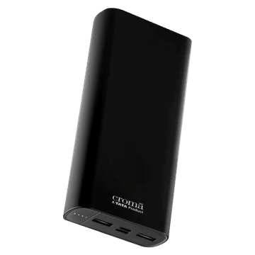 Buy Croma 20000 mAh 22.5W Fast Charging Power Bank (2 Type A, 1 PD Type ...